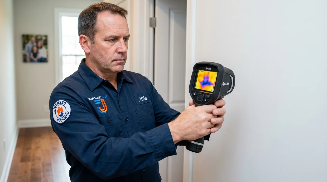 Thermal imaging leak detection by Johns Plumbing LLC in Willow Street